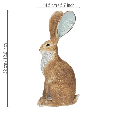 Product Decorative rabbit figurine for springtime home accents, 32cm, 2 pieces