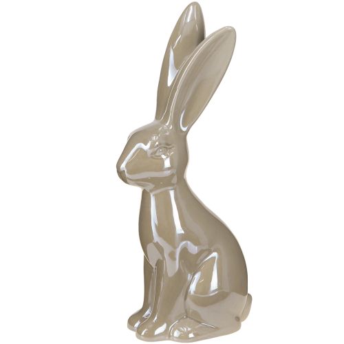 Floristik24 Sitting Easter Bunny Beige Glazed Ceramic 10×14×37cm
