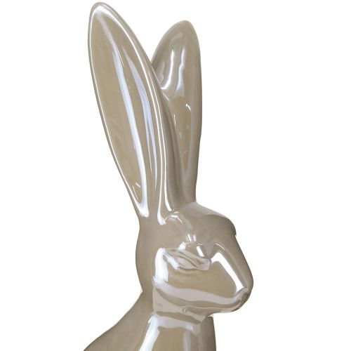 Floristik24 Sitting Easter Bunny Beige Glazed Ceramic 10×14×37cm