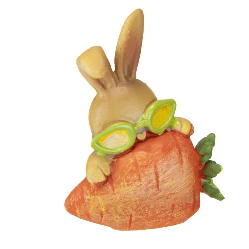 Decorative bunny with carrot Easter bunny decoration figures H5.5cm 6pcs