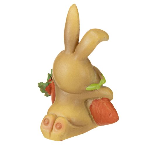 Product Decorative bunny with carrot Easter bunny decoration figures H5.5cm 6pcs