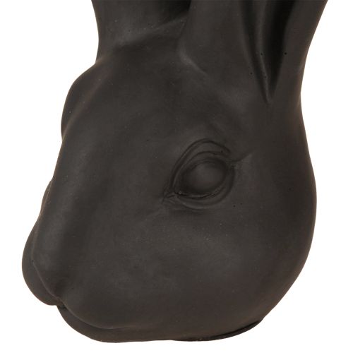 Floristik24 Decoration Rabbit Head Easter Decoration Black Matt Polyresin 26cm
