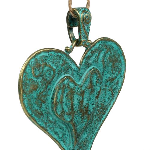 Floristik24 Decorative heart for hanging metal 6 pieces