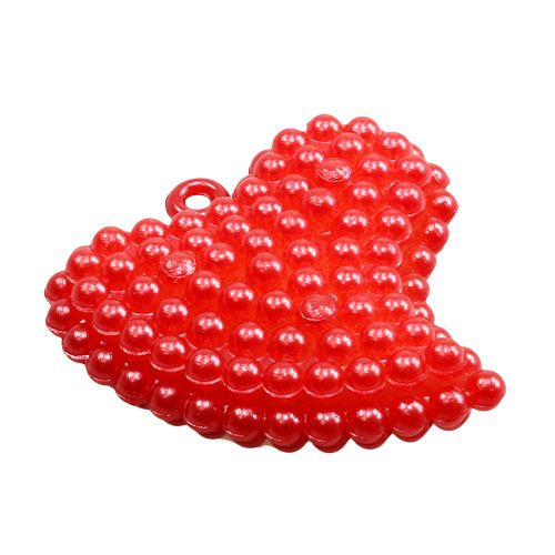 Product Decorative hearts red 3.5cm 16 pcs