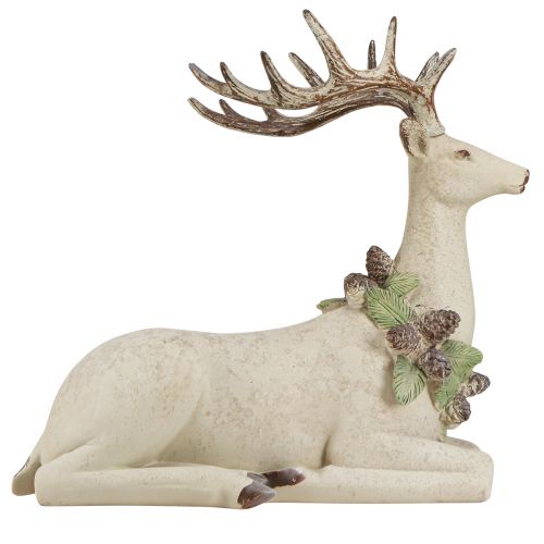 Floristik24 Decorative Deer Lying Vintage in Green Brown 30x13x28cm