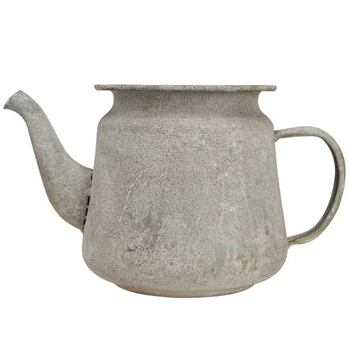 Product Decorative metal teapot, vintage style, grey, 24×14×14cm, retro shabby chic style