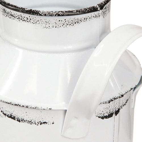 Product Decorative metal jug with handles, white and black, 13cm high, 2 pieces