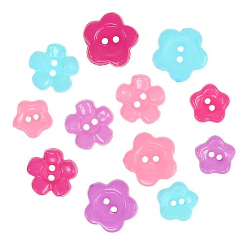 Floristik24 Decorative buttons colored Ø1.2cm - 1.5cm 270pcs