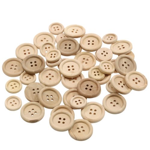 Product Deco buttons natural 1.5cm - 2.5cm 150p