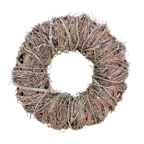 Floristik24 Decorative wreath nature Ø33cm washed white
