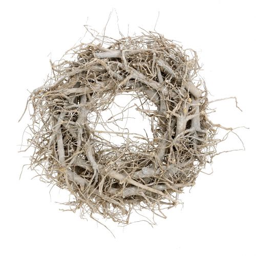 Floristik24 Decorative wreath natural, grey Ø40cm 1 pc