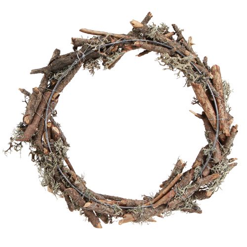 Product Decorative wreath, door wreath, natural wreath, oakmoss, Ø30cm, Advent wreath, Christmas wreath