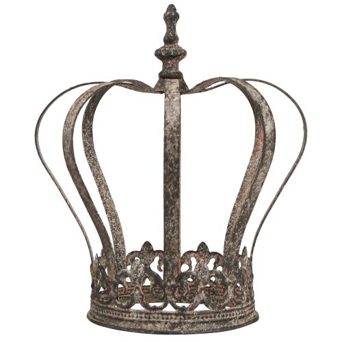 Floristik24 Decorative crown antique look metal decoration rust Ø19.5cm H22cm