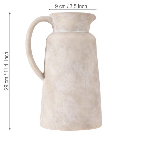 Floristik24 Decorative jug decorative jug ceramic in beige Ø16cm H29cm