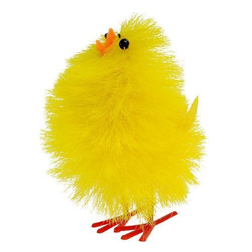 Floristik24 Decorative chicks made of chenille yellow 6.5cm 6pcs