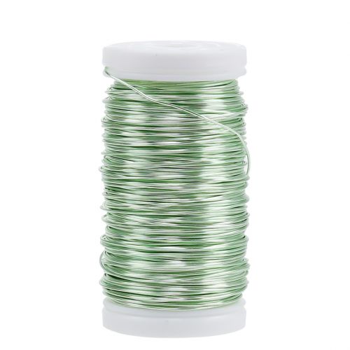 Floristik24 Deco enameled wire mint green Ø0.50mm 50m 100g