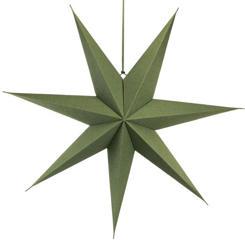 Product Decorative star made of paper and jute for hanging, a festive eye-catcher.