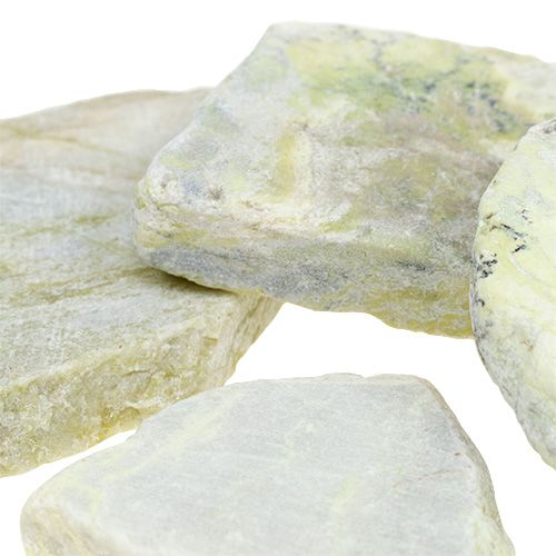 Floristik24 Decorative mosaic stones gray-green matt 3cm - 8cm 1kg