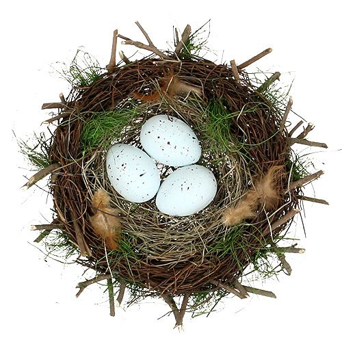 Floristik24 Deco nest with eggs Ø30cm 1pc