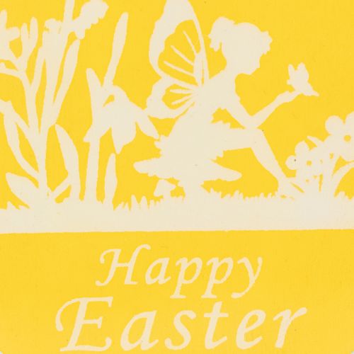 Product Decorative Easter eggs for hanging, white and yellow, wooden, Easter decoration, spring decoration, 6 pieces