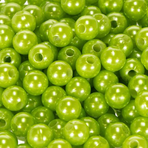 Decorative beads, apple green, Ø8mm, 250 pieces | Floristik24.ie