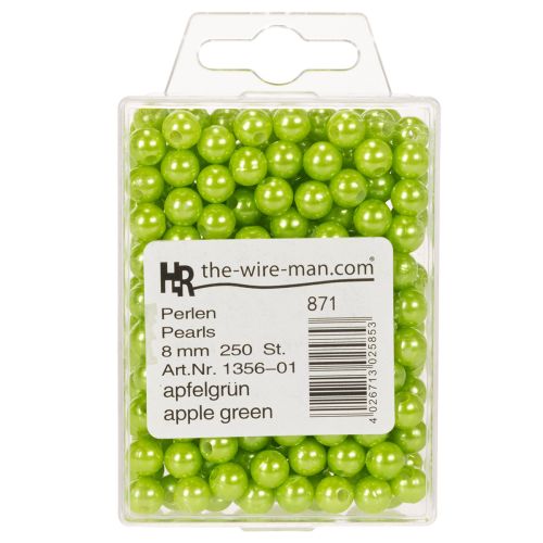 Decorative beads, apple green,