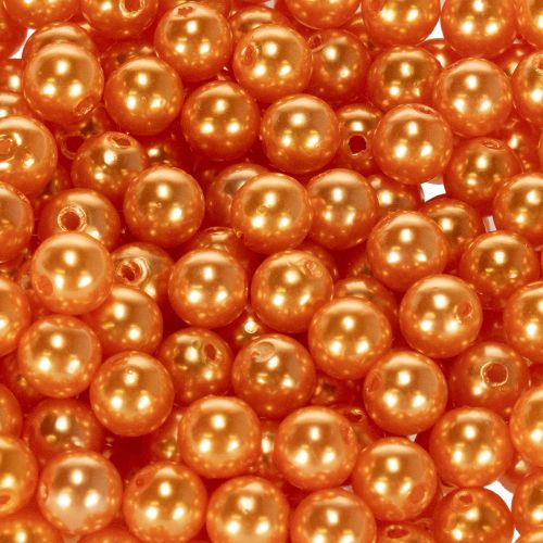 Decorative orange beads, 8mm, 250 pieces | Floristik24.ie