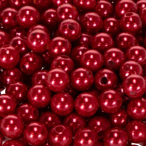 Decorative beads, red, Ø8mm, 250 pieces | Floristik24.ie