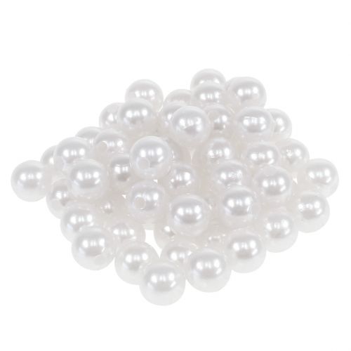Decorative Beads White Ø10mm 115 pcs