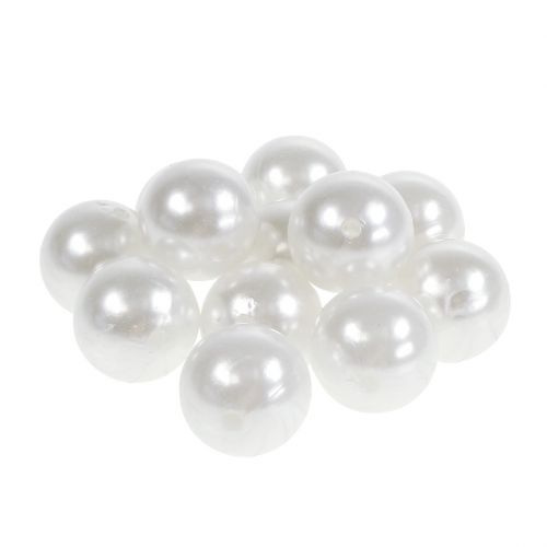 Decorative Beads White Ø20mm 12 pcs