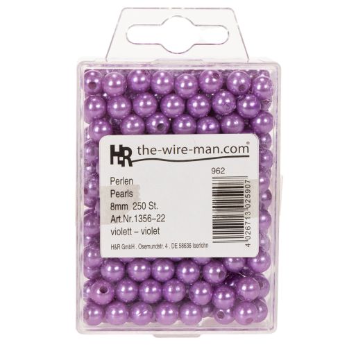 Decorative beads Ø8mm Violet