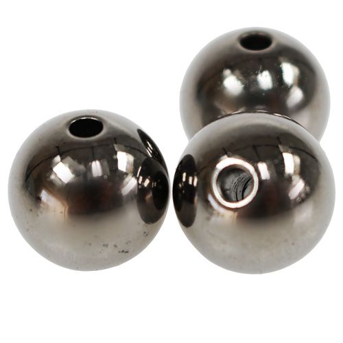 Product Decorative Beads Anthracite Metallic 14mm 35 pcs