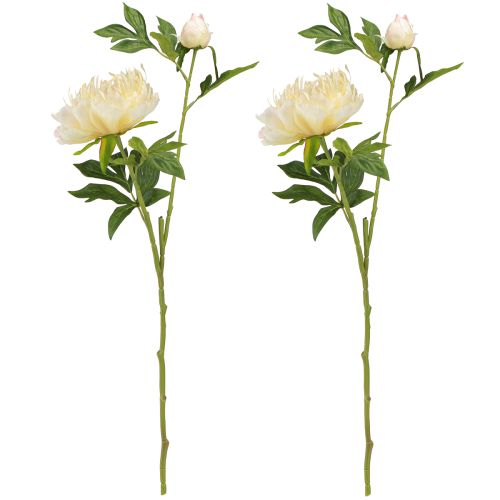 Product Yellow Peonies Artificial Flowers with Blossom 64cm 2pcs