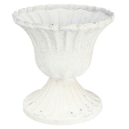 Floristik24 Decorative Cup Shabby Chic Goblet White Ø8cm H8.5cm 2pcs