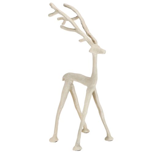 Reindeer figurine Metal figurine deer Grey clay optics H35cm