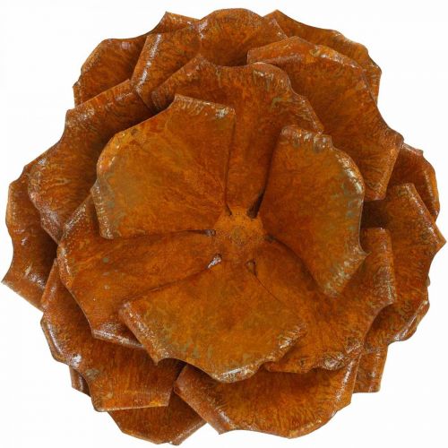 Floristik24 Decorative rose made of stainless steel, flower to decorate, metal flower Ø20cm