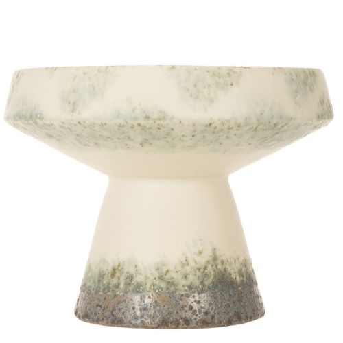 Decorative bowl ceramic bowl cream grey green Ø20cm H16cm | Floristik24.ie