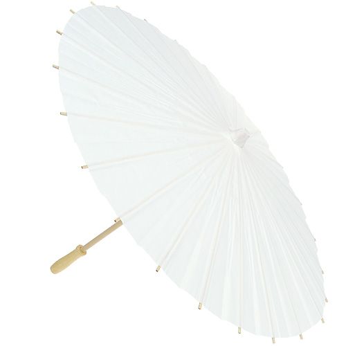 Floristik24 Decorative umbrella white Ø60cm H42cm