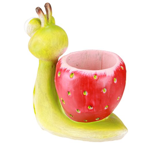 Product Decorative snail flowerpot strawberry ceramic green red 15.5cm