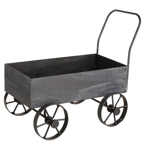 Product Decorative Wheelbarrow Planter Metal Anthracite L30cm