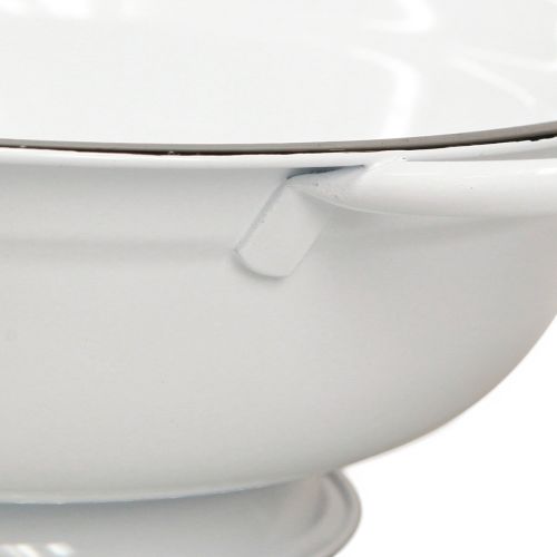 Product Decorative Bowl Metal in White Black Vintage Ø20.5cm 3pcs