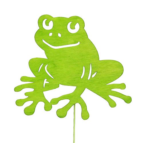 Floristik24 Decorative sticks frog green 7cm - 10cm 12pcs