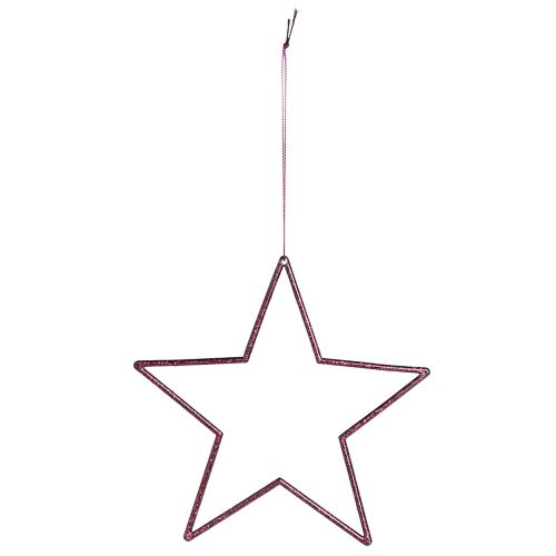 Product Decorative Star Berry Christmas Decoration Hanging Glitter Ø18cm 8 Piece Set