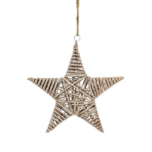 Decorative star to hang 25cm from vine 1pc