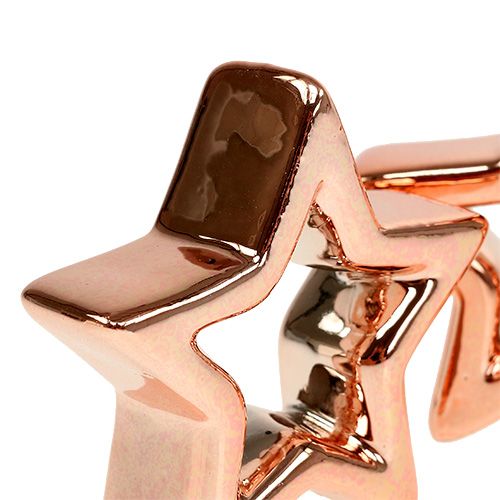Floristik24 Deco star copper 6.5cm 6pcs