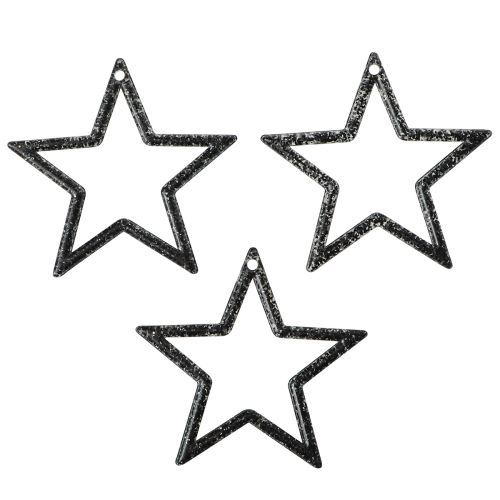 Product Glittering Black Christmas Stars 4.5cm Table Decoration Festive Decorative Stars 120 Pieces