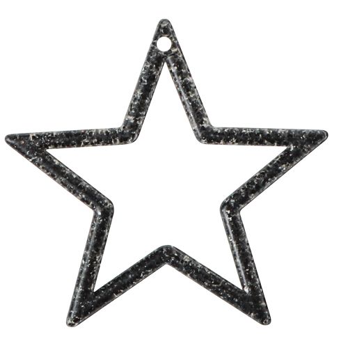 Product Glittering Black Christmas Stars 4.5cm Table Decoration Festive Decorative Stars 120 Pieces