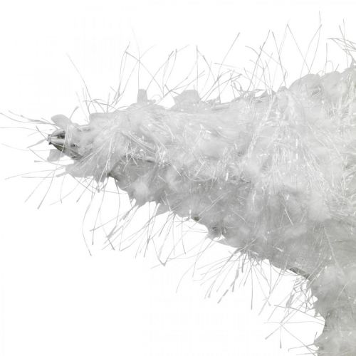 Floristik24 Christmas decoration star Christmas decoration star white wool H30cm