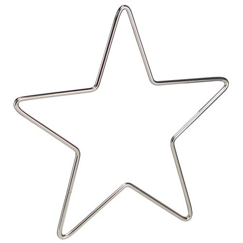Product Decorative Star Christmas Decoration Silver Hanging Ø15cm Set of 6