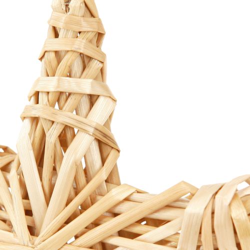 Product Decorative Stars 11cm Christmas Tree Ornaments Made of Natural Rattan, Set of 6